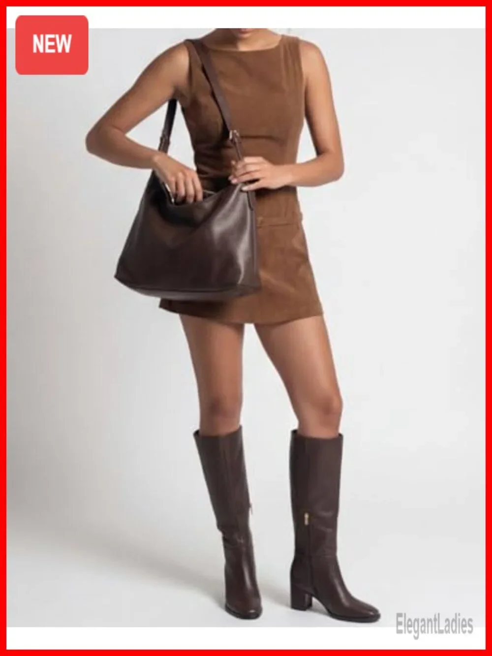 Slouchy Hobo Bag - Soft Vintage Vegan Leather Crossbody Shoulder Bag